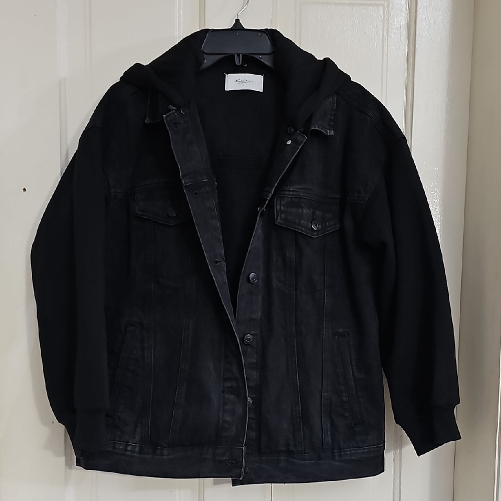 KANCAN Women's Black Denim Jacket